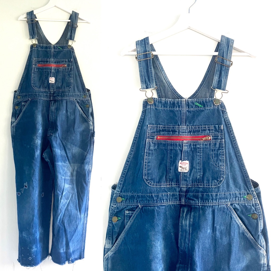 Vintage Pointer Blue Denim Jean Bib Overalls